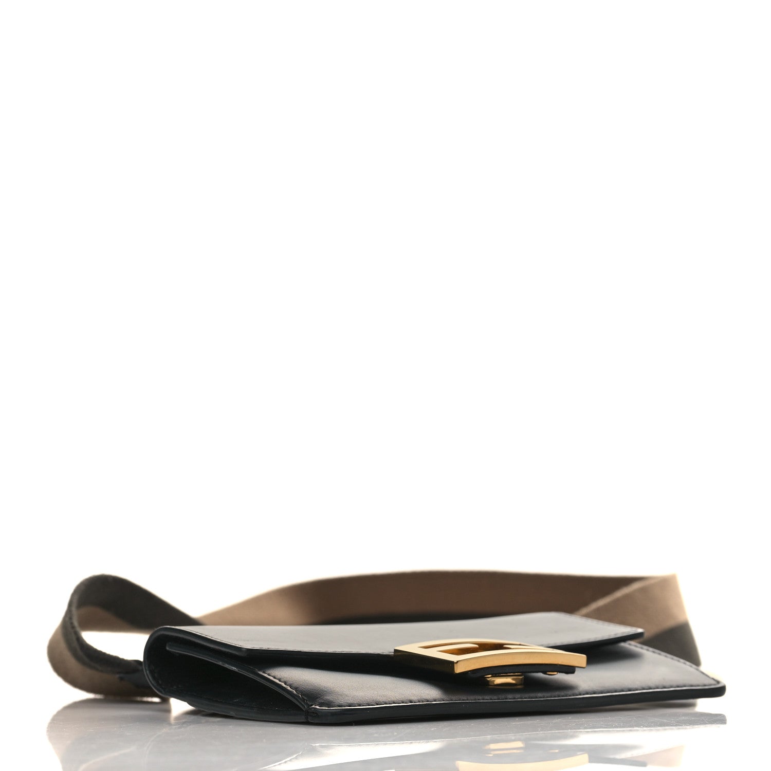Fendi Vitello King Mini Flat Baguette Black 4 of 9