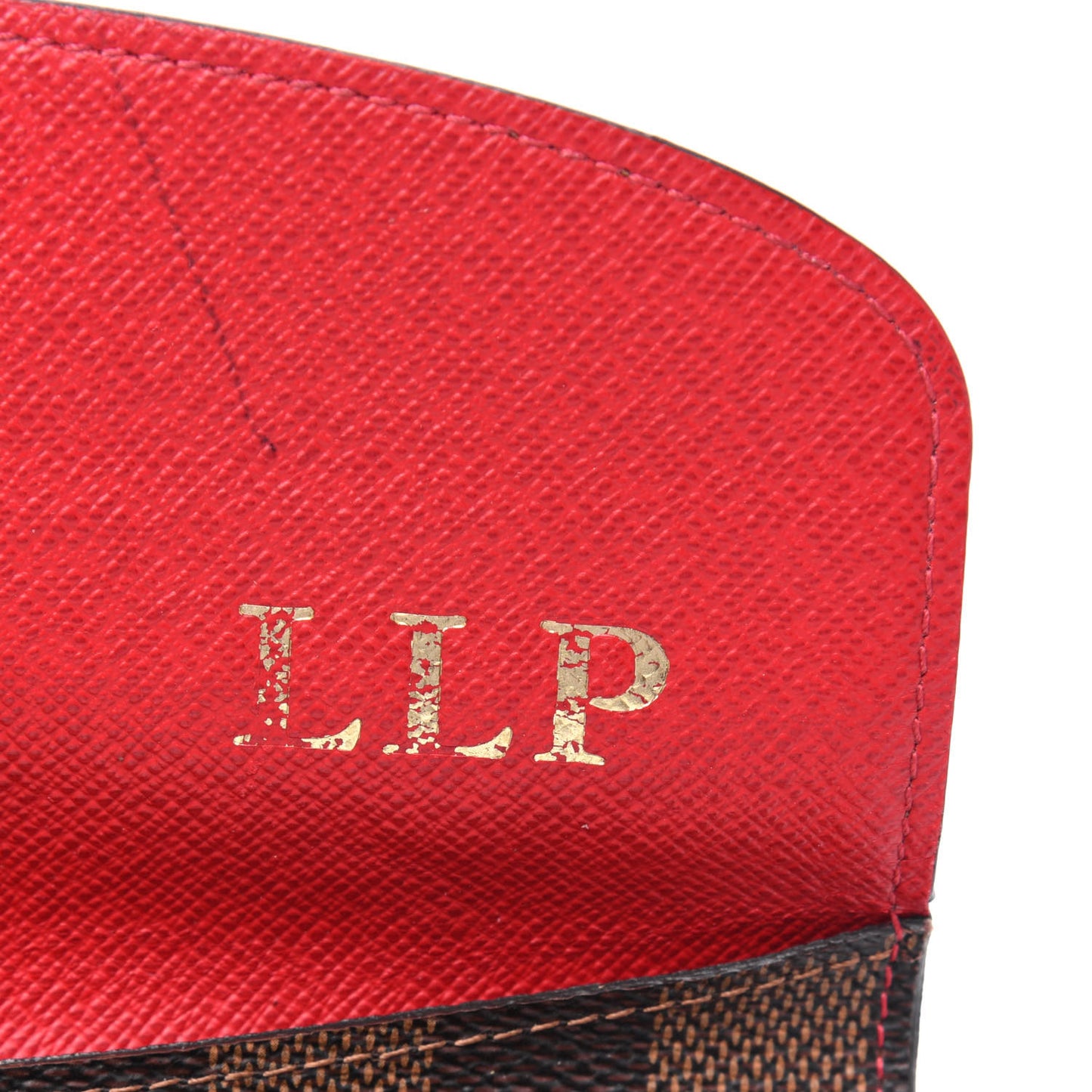 Damier Ebene Emilie Wallet Red