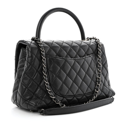 Chanel Caviar Quilted Small Coco Handle Flap Black 3 of 12