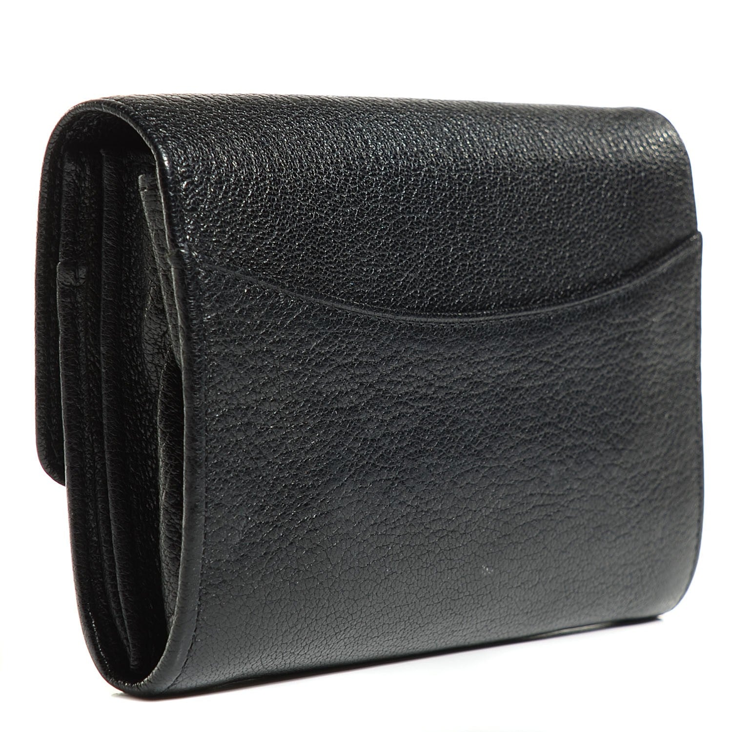 Mulberry Glossy Goatskin Dome Rivet French Purse Wallet Black 3 of 11