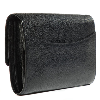 Mulberry Glossy Goatskin Dome Rivet French Purse Wallet Black 3 of 11