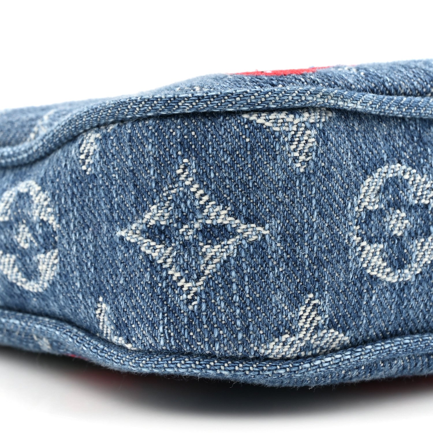 Louis Vuitton LV X TM Monogram Denim Cerises Pochette Accessories Blue 9 of 10