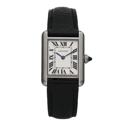 Cartier Stainless Steel Calfskin 22mm Must de Cartier Tank Quartz Watch 1 of 5