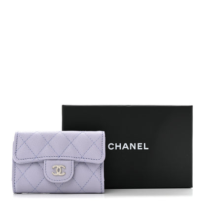 Chanel Caviar Quilted Classic 4 Key Holder Wallet Light Purple 10 of 10