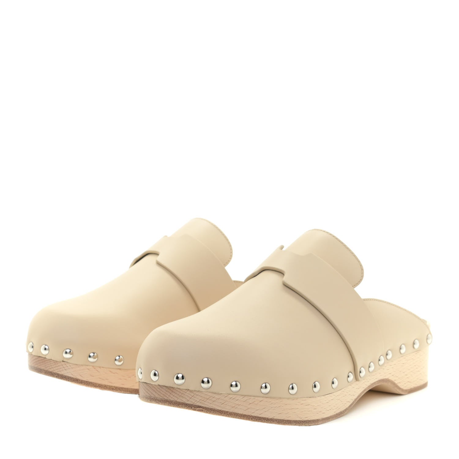 Hermes Calfskin Calya Mules 37 Hetre 3 of 12