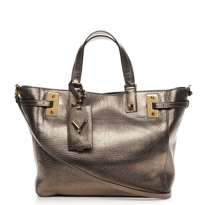 Valentino Garavani Metallic Grained Calfskin My Rockstud Soft Tote Sasso 1 of 14