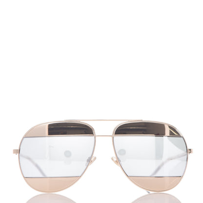 Christian Dior Split 1 Aviator Sunglasses Gold Silver 2 of 7
