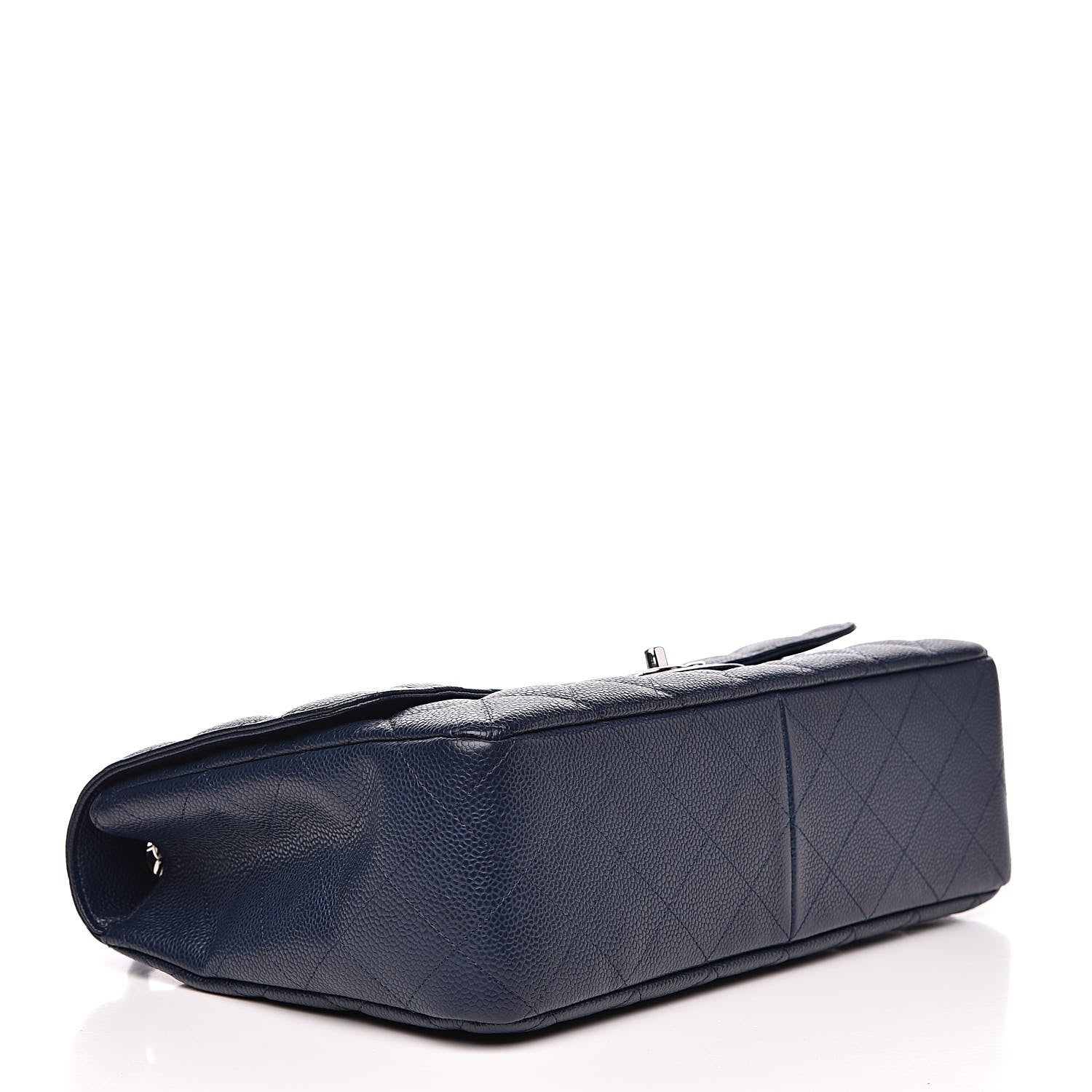 Chanel Caviar Quilted Jumbo Single Flap Dark Blue 4 of 12