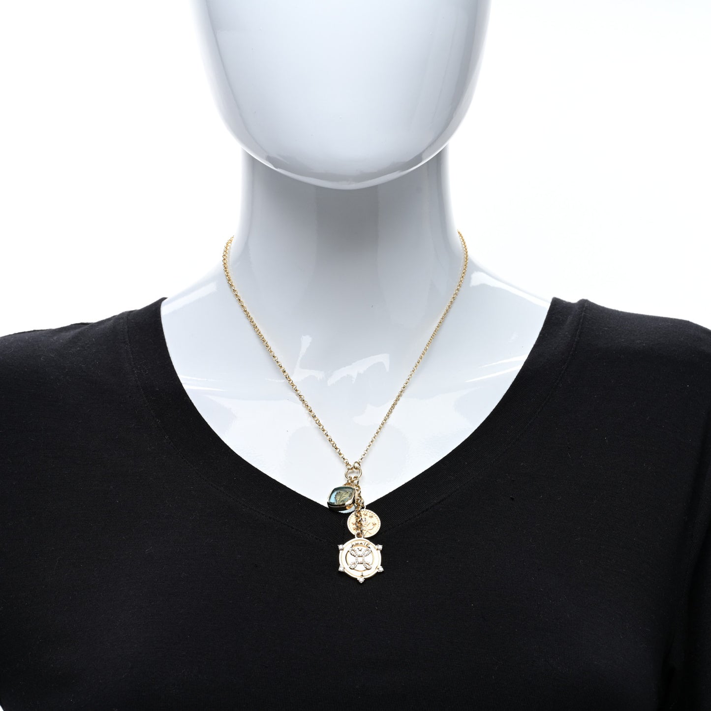 18K Yellow Gold Diamond True Love Medium Mixed Belcher Extended Necklace