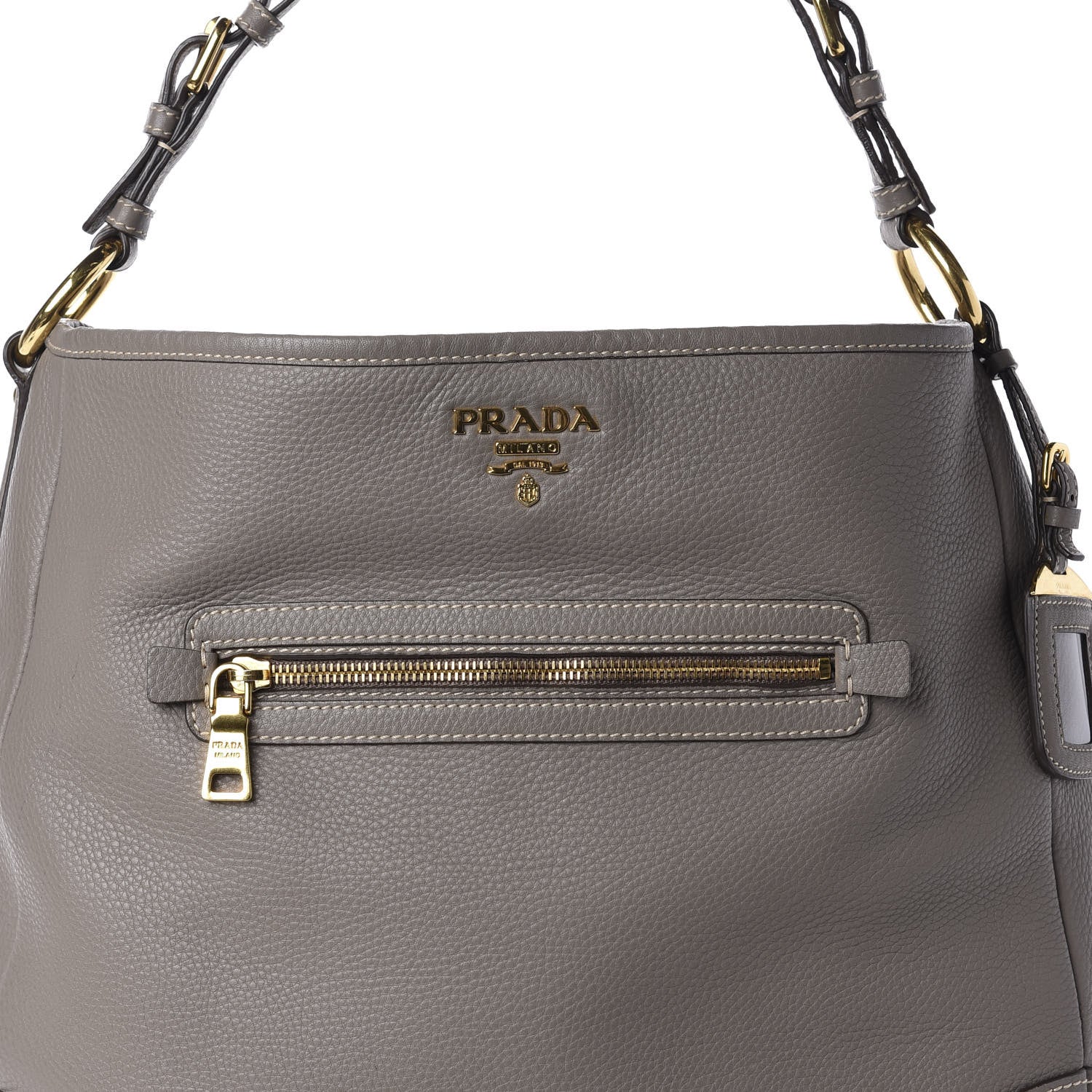 Prada Vitello Daino Hobo Argilla 10 of 10