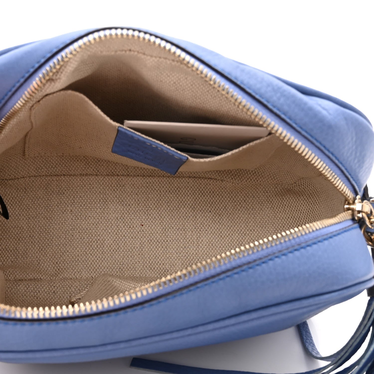 Gucci Pebbled Calfskin Small Soho Disco Bag Periwinkle 4 of 9
