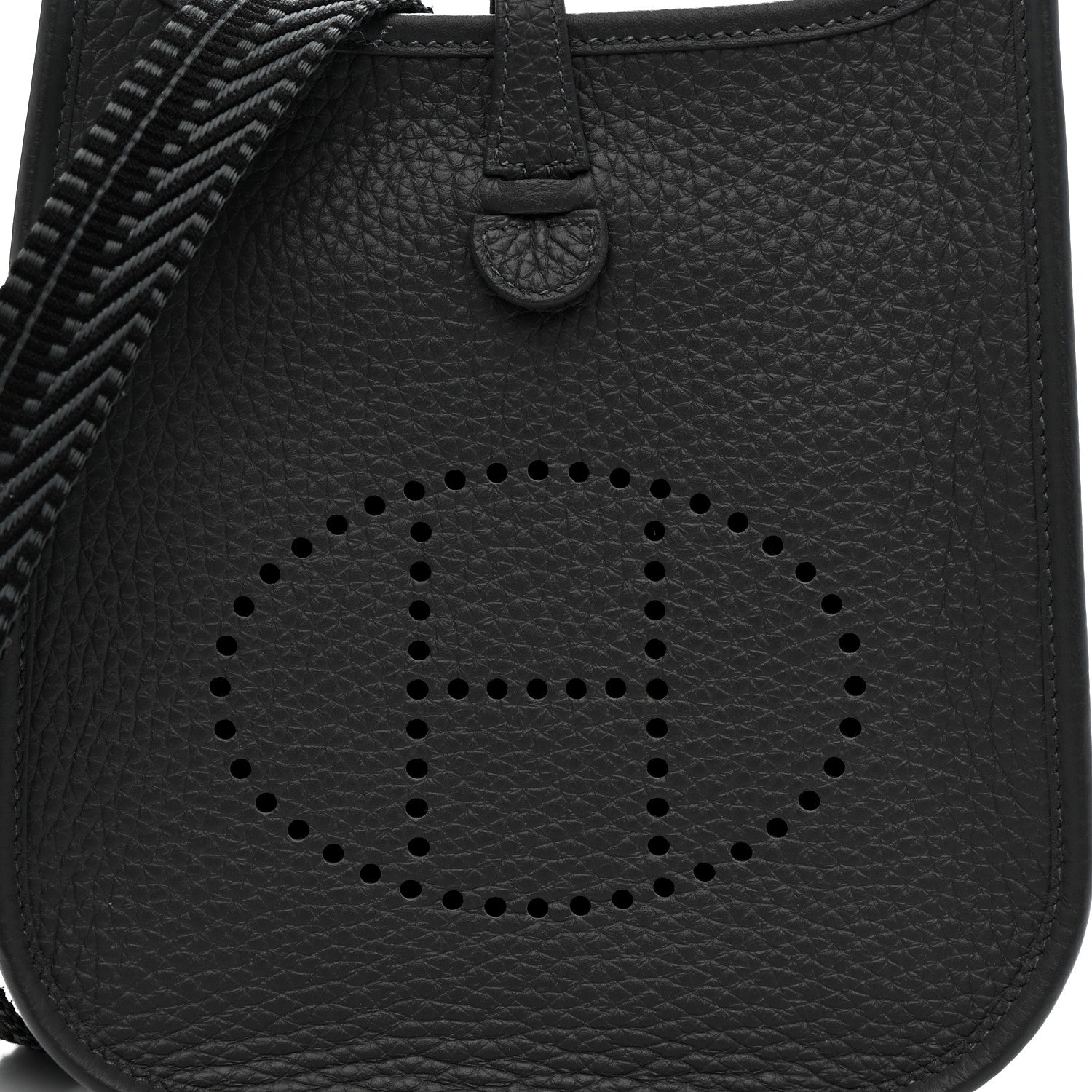 Hermes Taurillon Clemence Amazone Sangle Cavale Evelyne TPM Gris Misty 8 of 12