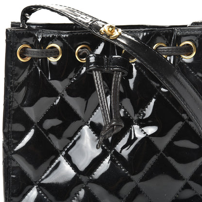 Chanel Patent Mini Drawstring Shoulder Bag Black 7 of 13