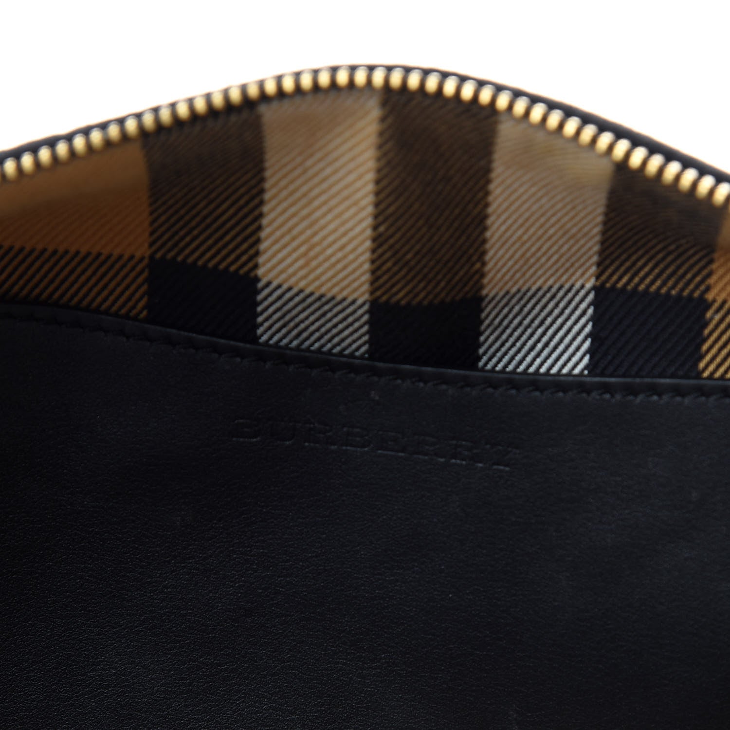 Burberry Knit Logo Mens Washbag Tan Black 7 of 8