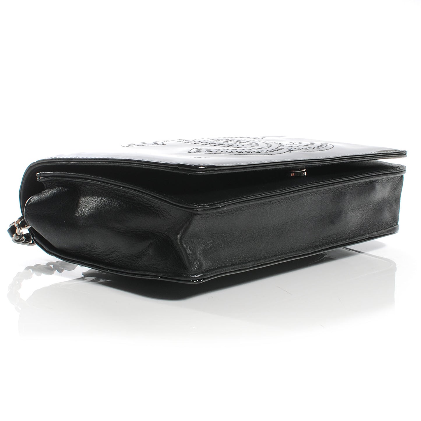Patent Strass Wallet On Chain Black