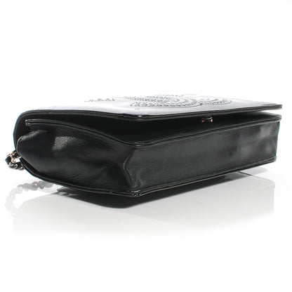 Chanel Patent Strass Wallet On Chain Black 4 of 7