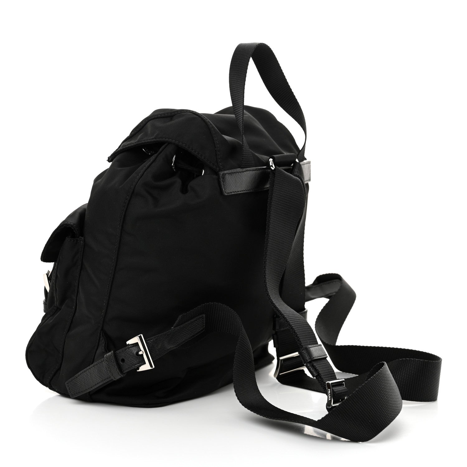 Prada Tessuto Nylon Saffiano Small Backpack Black 3 of 10