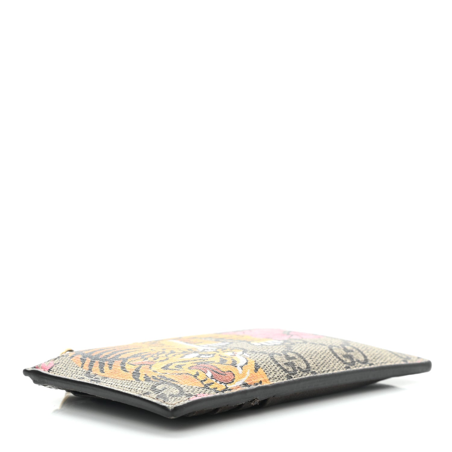 Gucci GG Supreme Monogram Bengal Coin Case Card Holder Beige Crop Pink New Acero 4 of 7