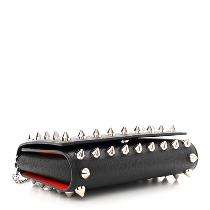 Christian Louboutin Calfskin Empire Maxi Spikes Paloma Clutch Black 4 of 11