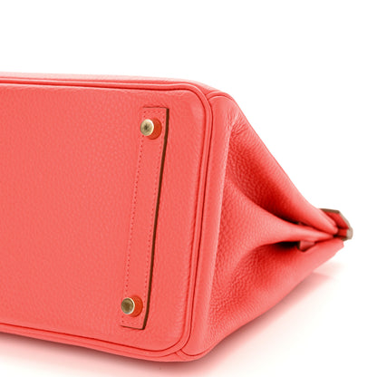 Hermes Taurillon Clemence Birkin 30 Rose Jaipur 9 of 13
