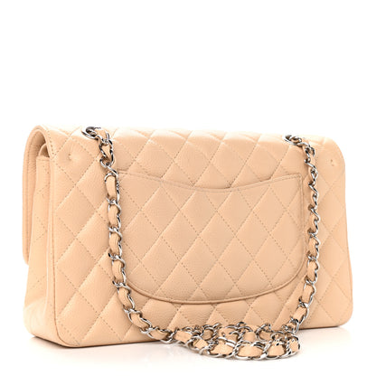Chanel Caviar Quilted Medium Double Flap Beige 3 of 14