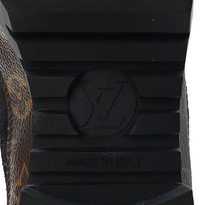 Louis Vuitton Suede Calfskin Monogram Laureate Platform Desert Boots 40 Black 7 of 8