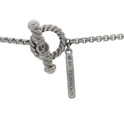 David Yurman Darkened Sterling Silver Black Onyx Hematite Quatrefoil Bead Chain Necklace 5 of 5