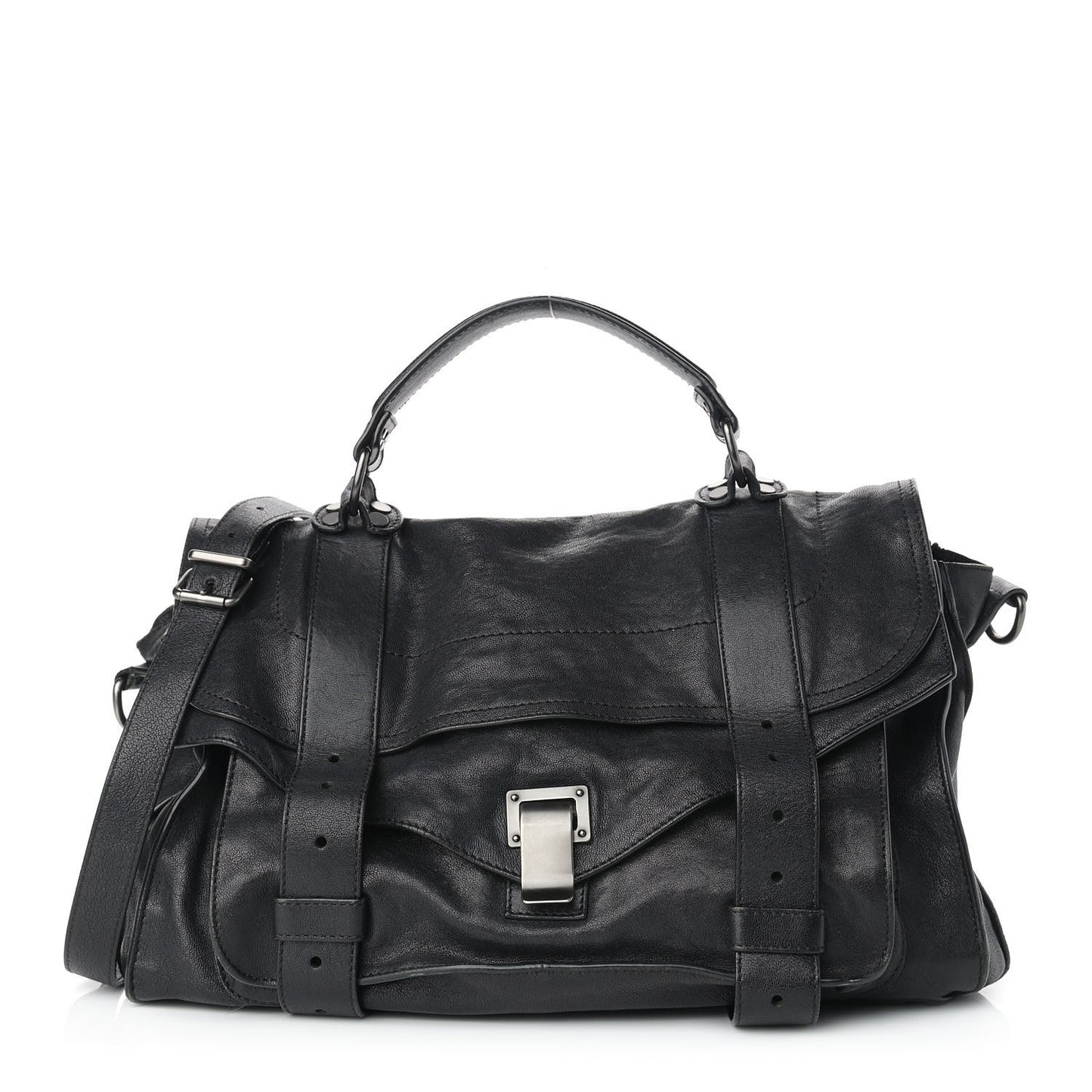 Lambskin PS1 Large Satchel Black