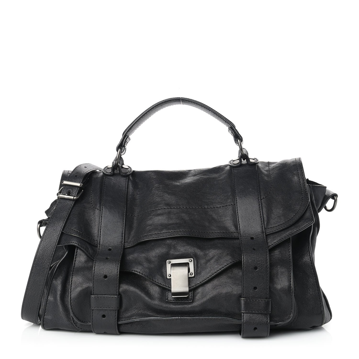 Proenza Schouler Lambskin PS1 Large Satchel Black 1 of 10