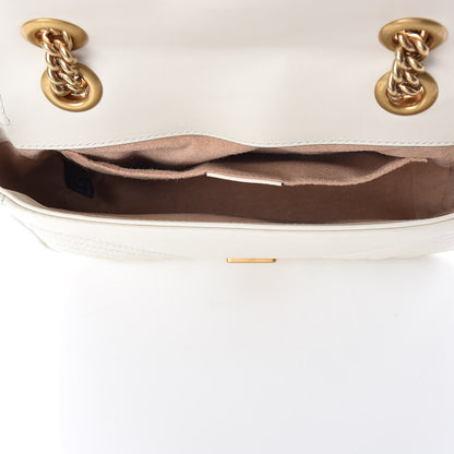 Gucci Calfskin Matelasse Mini GG Marmont Shoulder Bag White 7 of 10