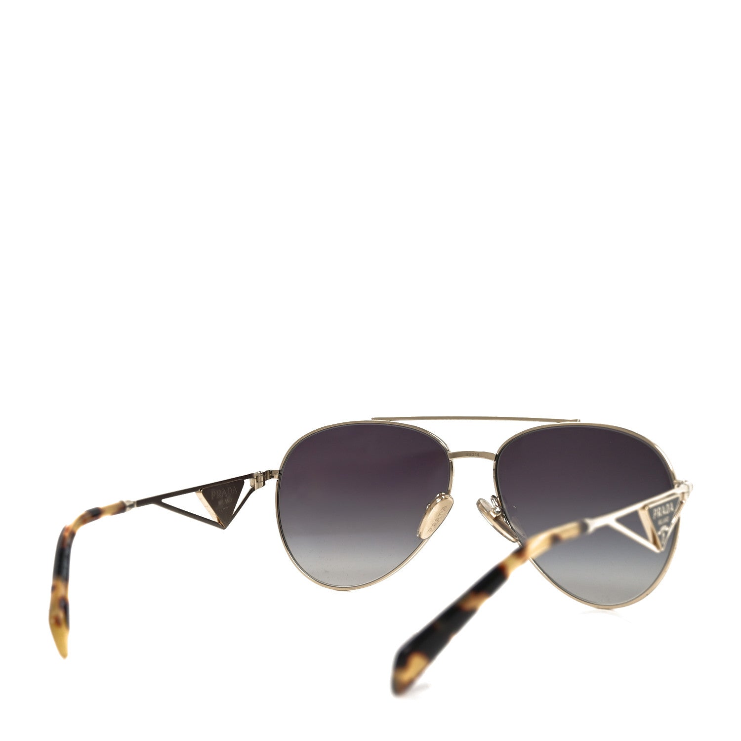 Prada Aviator Sunglasses SPR 73Z Gold Tortoise 4 of 7