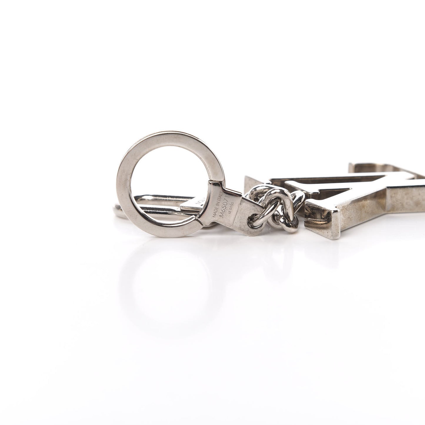 LV Initials Key Holder Silver