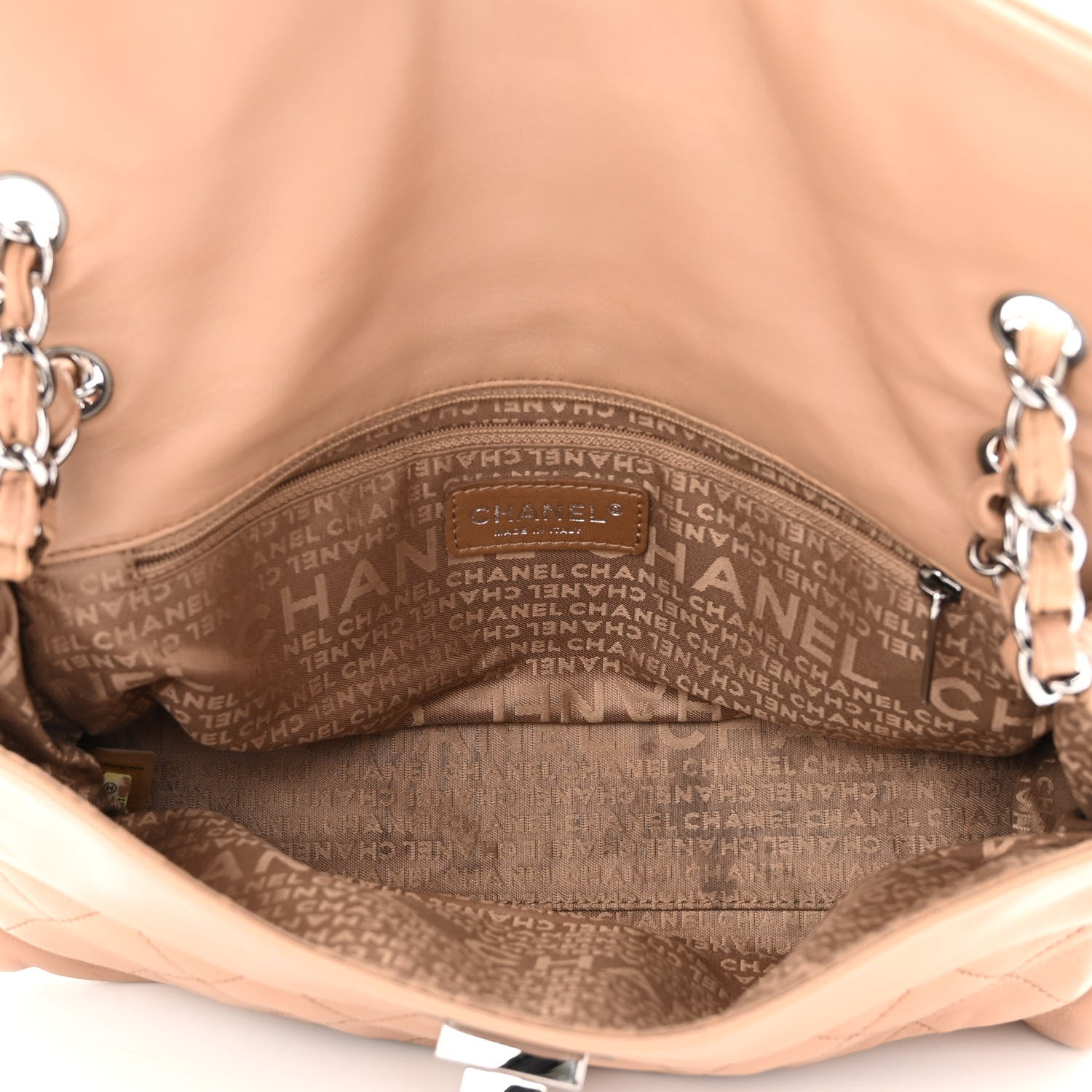 Chanel Lambskin Quilted Large Mademoiselle Double Flap Light Brown 5 of 10