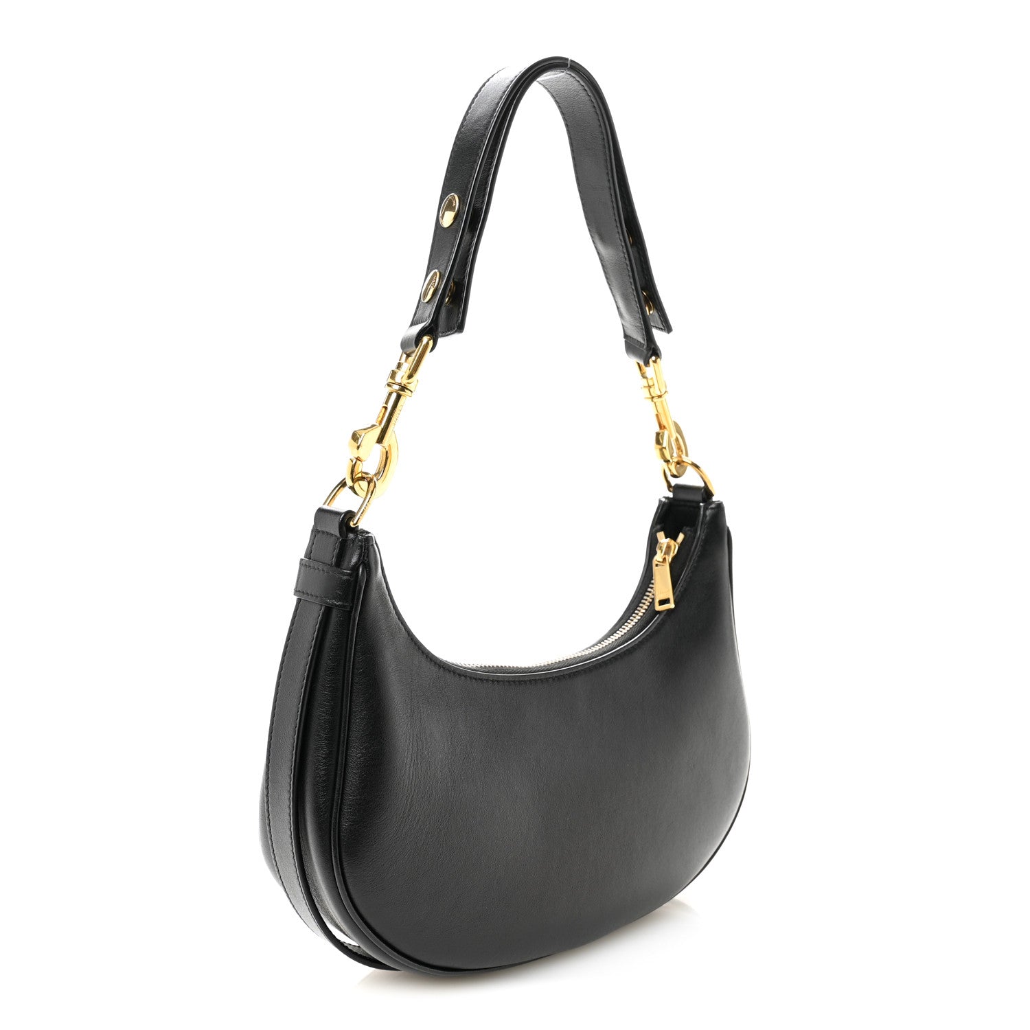 Celine Smooth Calfskin Medium Strap Ava Shoulder Bag Black 3 of 10