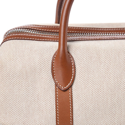 Hermes Toile Natural Barenia Polochon Mademoiselle Bag 10 of 12