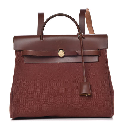 Hermes Toile Vache Hunter Herbag 30 PM Backpack Havane 1 of 17