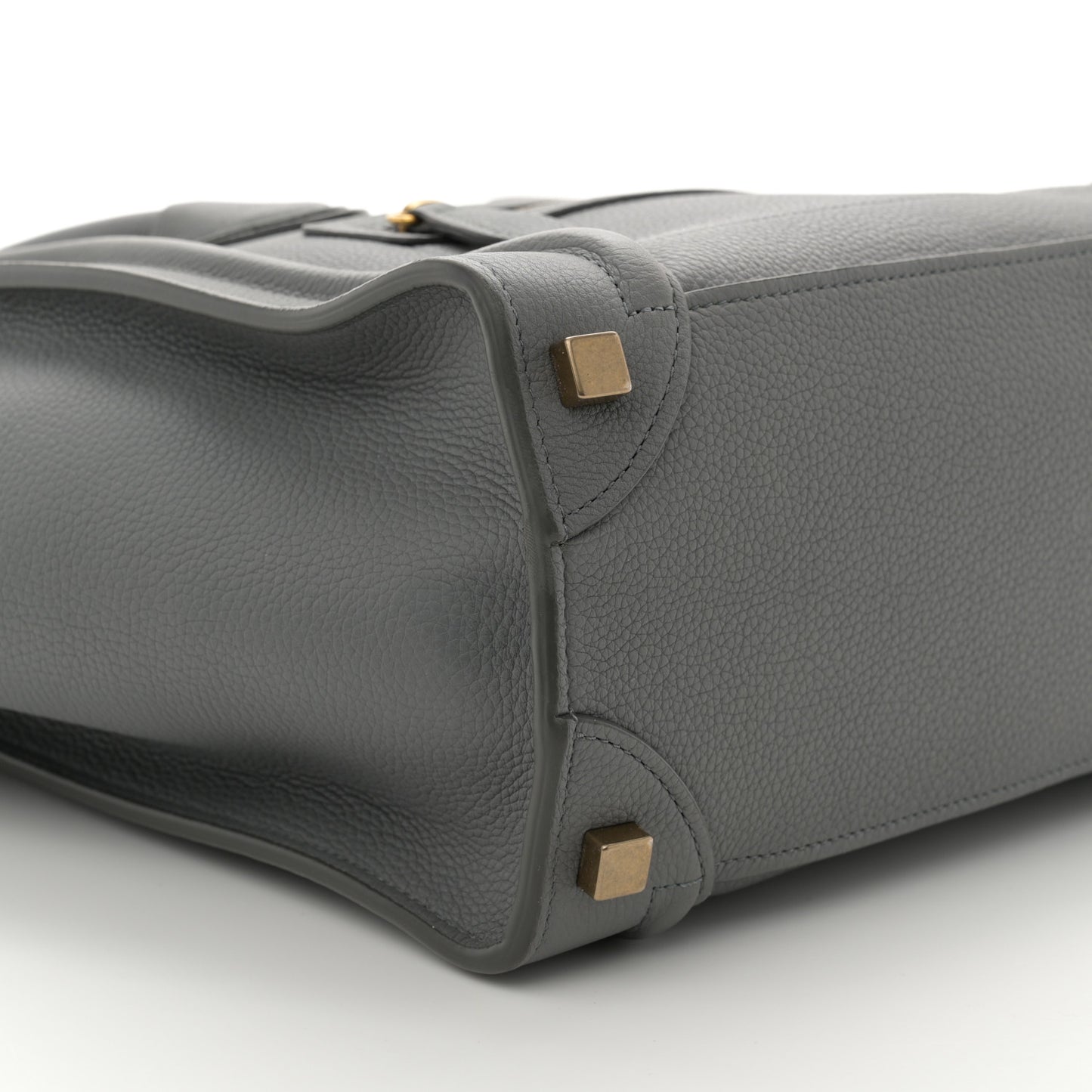 Baby Drummed Calfskin Micro Luggage Kohl