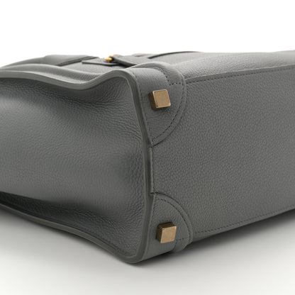Celine Baby Drummed Calfskin Micro Luggage Kohl 9 of 10