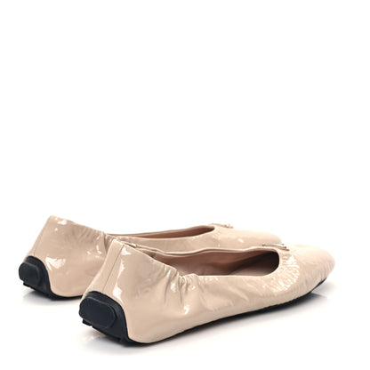 Prada Vernice Ballet Bow Flats 37 Beige 4 of 10