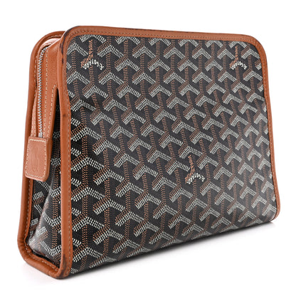 Goyard Goyardine Jouvence MM Toiletry Pouch Black Gold 3 of 11