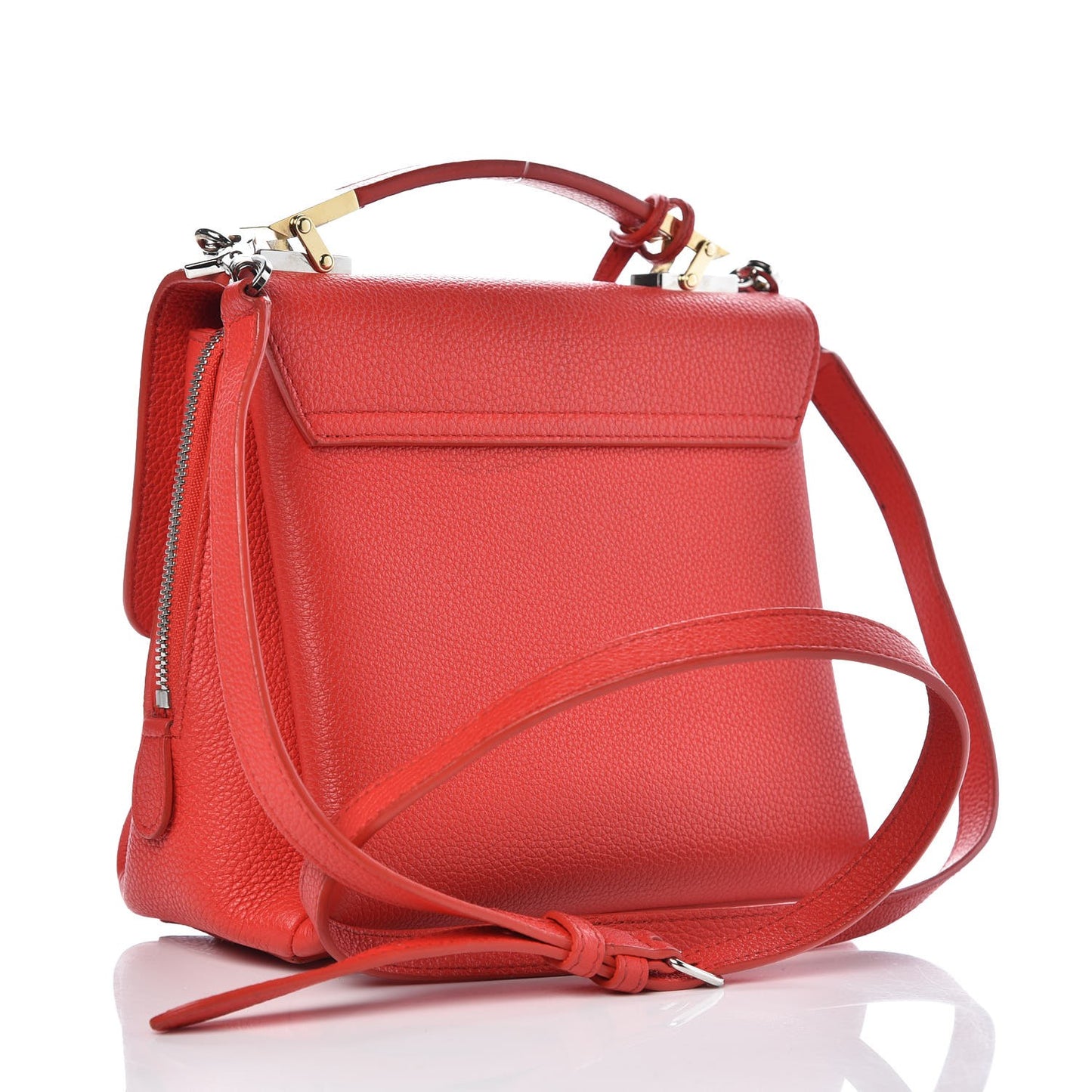 Grained Calfskin Le Dix Mini Soft Cartable Rouge Coquelicot