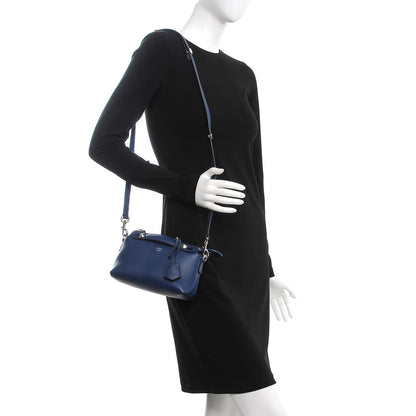 Fendi Vitello Dolce Mini By The Way Boston Bag Blue 2 of 7