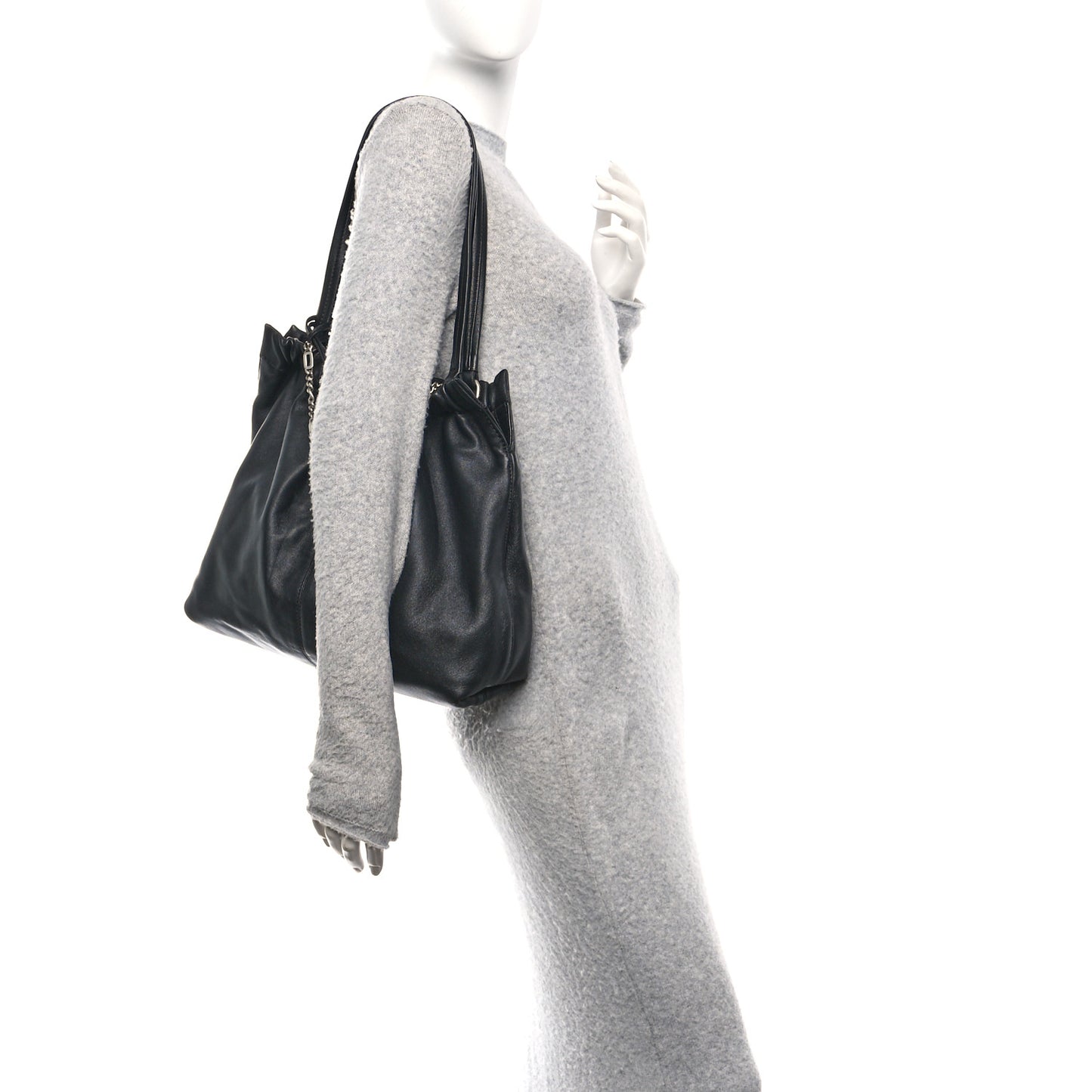 Calfskin The Cristina Tote Black