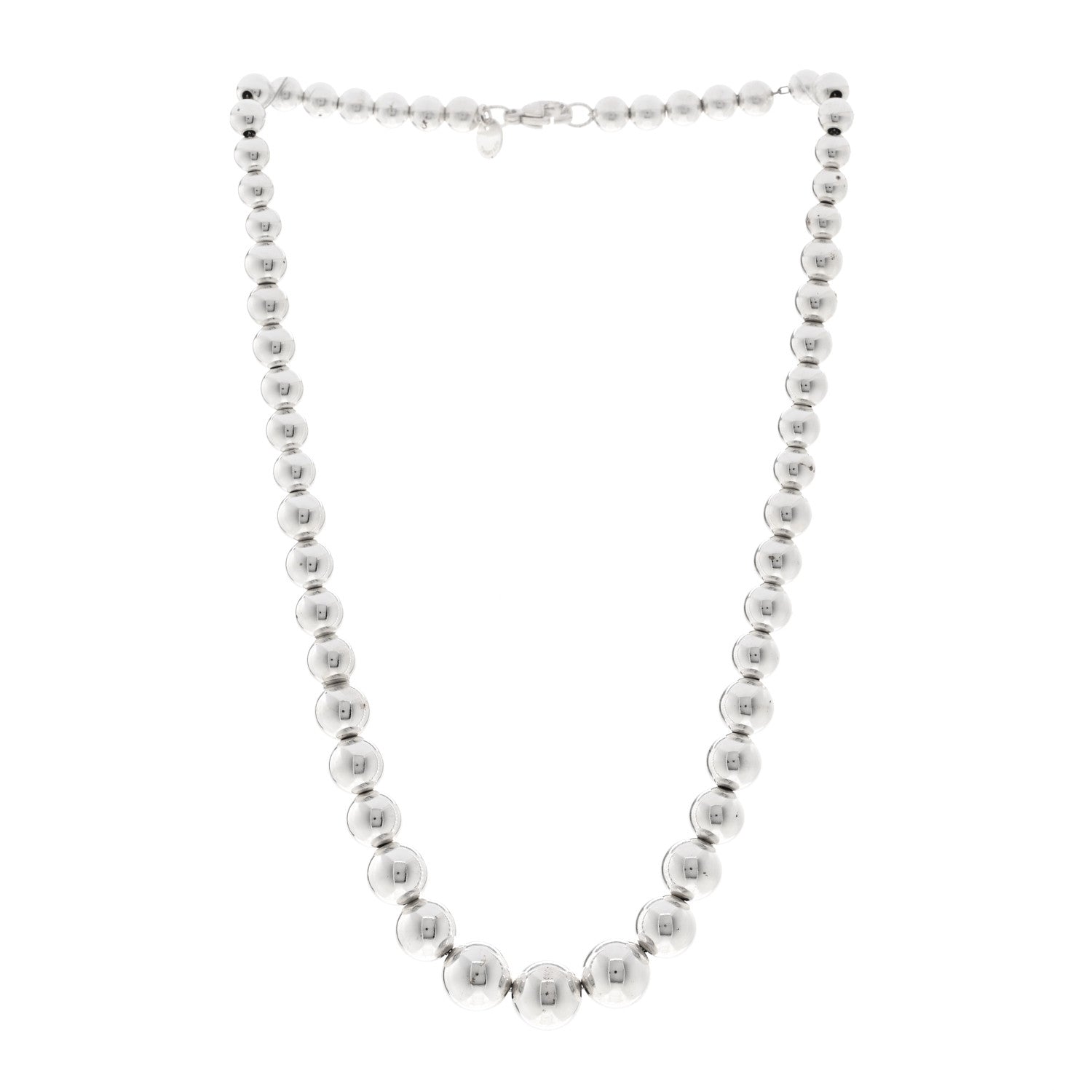 Tiffany Sterling Silver HardWear Graduated Ball Necklace 3 of 4