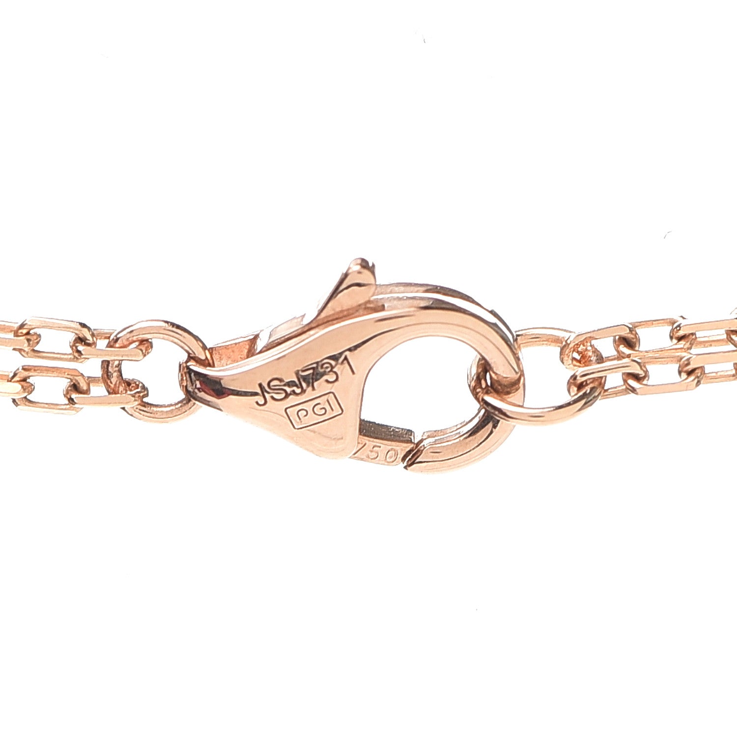 Cartier 18K Pink Gold 2 Diamond LOVE Necklace 5 of 6