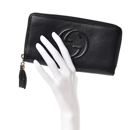 Gucci Calfskin Soho Zip Around Wallet Black 2 of 10