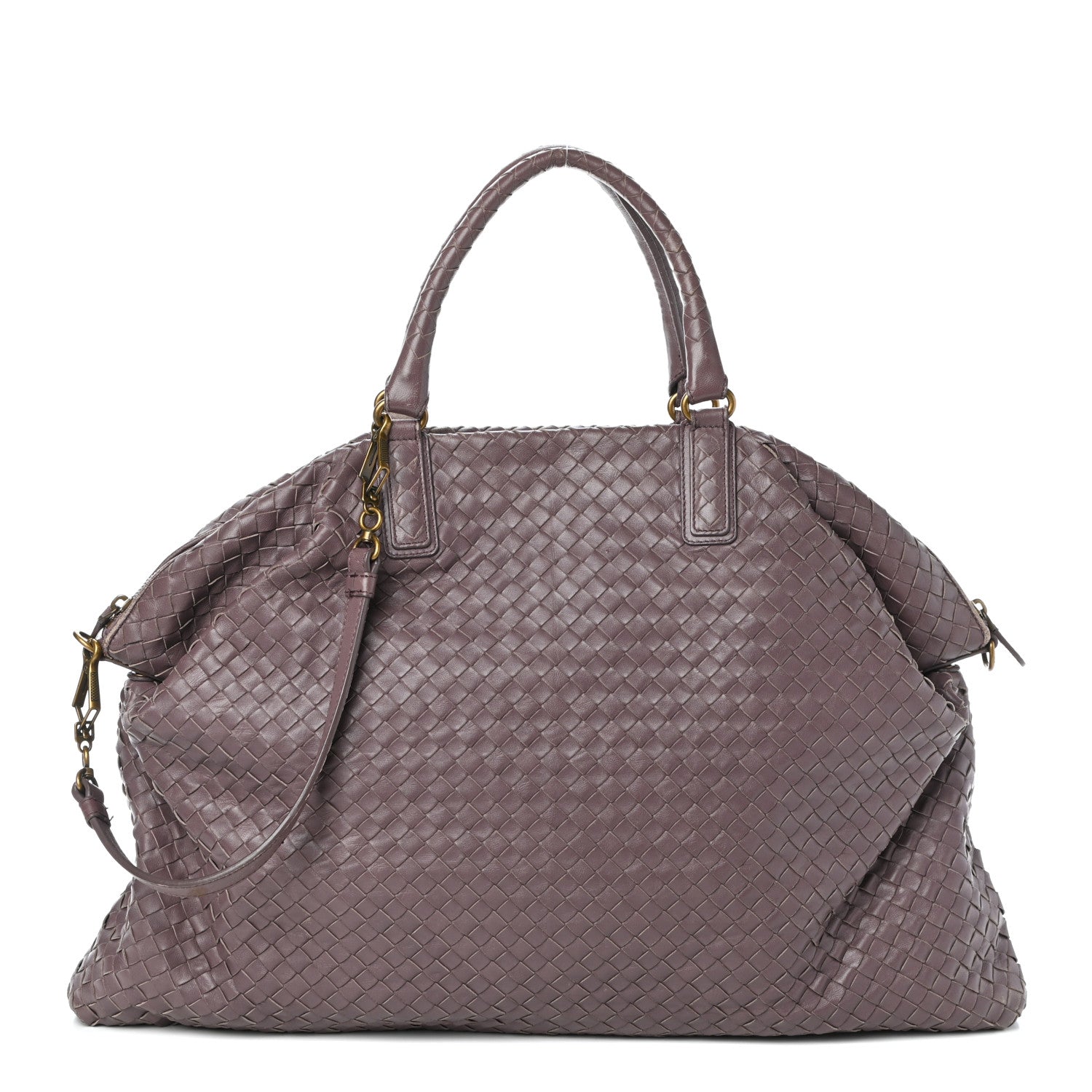 Bottega Veneta Nappa Intrecciato Maxi Convertible Tote Violet 2 of 9