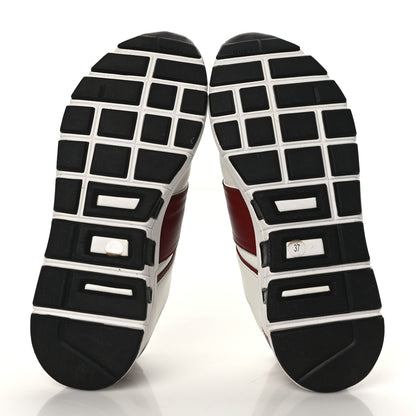 Gucci Calfskin Womens Interlocking G Sneakers 37 White Rosso 5 of 7