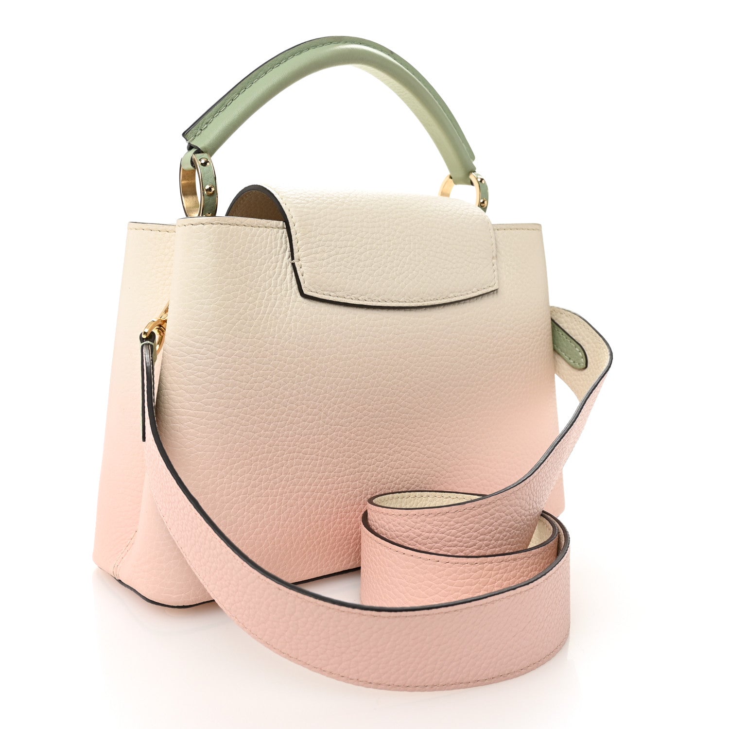 Louis Vuitton Taurillon Gradient Capucines BB Creme Rose Jade 3 of 9