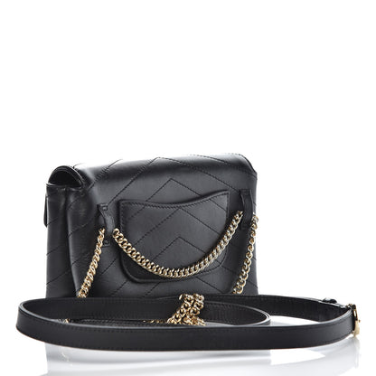 Chanel Calfskin Chevron Stitched Coco Waist Bag Black 3 of 9